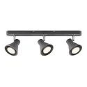 Luminaire de plafond EIK 3 flammes, réglable GU10 IP20, gris, mat gradable
