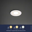 Nordlux Plafonnier encastré CLYDE 8 3 fois, plat, forme de l'anneau IP20, blanche gradable