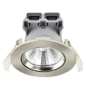 Nordlux Plafonnier encastré FREMONT rond, pivotant IP23, argent