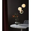 Nordlux Luminaire à suspension LILLY E14 IP20, laiton, blanc opale, noir  