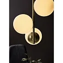 Nordlux Luminaire à suspension LILLY E14 IP20, laiton, blanc opale, noir  