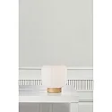 Nordlux Lampe de table MILFORD E27 IP20, marron, blanc opale, blanche 