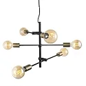 Nordlux Luminaire à suspension JOSEFINE E27 IP20, laiton, noir , noir mat 