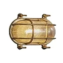 Outdoor Wall luminaire HELFORD, E27, IP64, glass matt, brass