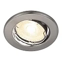Plafonnier encastré CANIS rond, lot de 3 GU10 IP20, nickel gradable