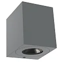 LED Outdoor Wall luminaire CANTO KUBI 2, IP44, 12W 2700K 500lm 2x75°, gray