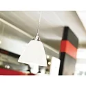 Luminaire à suspension READ E27 IP20 blanc opale