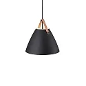 design for the people by Nordlux pendant luminaire STRAP 36 E27 IP20, black dimmable