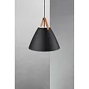 design for the people by Nordlux Luminaire à suspension STRAP 48 E27 IP20, noir  