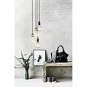 Nordlux Luminaire à suspension AVRA E27 IP20, laiton antique, noir  