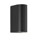 Luminaire mural d'extérieur ASBOL haut bas IP44, noir 
