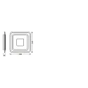 Ledvance Luminaire de plafond SMART+ ORBIS SADDIE 500X500MM RGB + TW angulaire, Tunable White, RGB, contrôlable via WLAN / WIFI IP20
