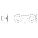 Ledvance Luminaire mural SMART+ WIFI ORBIS WALL WAVE 320MM TW à 2 flammes, Tunable White, contrôlable via WLAN / WIFI IP44, gradable