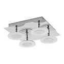 Luminaire mural SMART+ WIFI ORBIS WALL WAVE 300X300MM TW 4 flammes, angulaire, Tunable White, contrôlable via WLAN / WIFI IP44