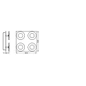Ledvance Luminaire mural SMART+ WIFI ORBIS WALL WAVE 300X300MM TW 4 flammes, angulaire, Tunable White, contrôlable via WLAN / WIFI IP44