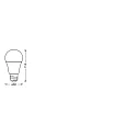 Ledvance Lampe LED forme poire SUN@HOME CLASSIC A 40 E27 TW terne E27 9W 750lm 2200-5000K 200° CRI 95