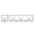 Ledvance DECOR SQUARE 550X150IP44BK 3XG9