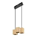 SMART+ WIFI DECOR WOOD PENDANT TW 3 flammes, Tunable White, contrôlable via WLAN / WIFI, gradable