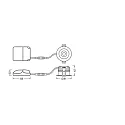 Ledvance downlight SP FIX P 8W 927 PS DIM IP44 WT rigid, with switch, multipower, set back IP44/IP20, white
