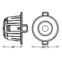 Ledvance Eclairage d'extérieur encastré SP CBO FIX V 5.5W CPS 60DEG IP65 WTLEDV rigide