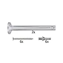 Kit de montage WIRE SYSTEM L&E lot de 2, chromé mat