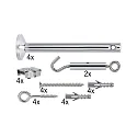 Kit de montage WIRE SYSTEM L&E lot de 4, chrome