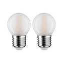 Paulmann Ampoule à filament forme de gouttes P45 lot de 2 E27 5W 470lm 2700K CRI >80 