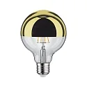 Paulmann LED Deco Globe G95 Top mirrored Lamp GOLD, 230V, E27, 6.5W 2700K 600lm, dimmable