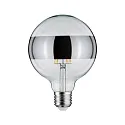 Paulmann Globe de filament d'ampoule DECO GLOBE LED MIRROR-RING SILVER G125 clair E27 6,5W 640lm 2700K CRI >80 gradable
