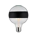 Globe de filament d'ampoule DECO GLOBE LED MIRROR-RING BLACK MATT G125 clair E27 6,5W 640lm 2700K CRI >80 gradable