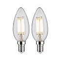 Ampoule à filament forme bougie C35 lot de 2 E14 4,5W 470lm 2700K CRI >80 
