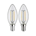 Paulmann Ampoule à filament forme bougie FILAMENT C35 lot de 2, commutable E14 2,7W 250lm 2700K CRI >80 