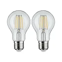 Paulmann Ampoule à filament forme standard FILAMENT A60 lot de 2, commutable E27 5W 470lm 2700K CRI >80 
