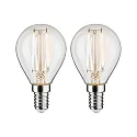 Ampoule à filament forme de gouttes FILAMENT P45 lot de 2, commutable E14 2,7W 250lm 2700K CRI >80 