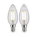 Ampoule à filament forme bougie lot de 2 E14 4,8W 470lm 4000K 360° CRI >80 