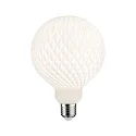 Globe de filament d'ampoule GLOBE G125 WHITE LAMPION V1 rainuré, avec grille G125 terne E27 4,3W 400lm 3000K CRI >80 gradable