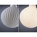 Paulmann filament lamp globe GLOBE G125 WHITE LAMPION V2 ribbed, recessed G125 matt E27 4,3W 400lm 3000K CRI >80 dimmable