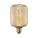 Lampe à filament LED METALLIC GLOW CYLINDER HELIX commutable E27 3,5W 130lm 1800K CRI >80 