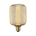Lampe à filament LED METALLIC GLOW CYLINDER SPIRAL commutable E27 4,2W 200lm 1800K CRI >80 
