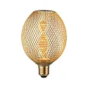 Lampe à filament LED METALLIC GLOW GLOBE HELIX commutable E27 3,5W 130lm 1800K CRI >80 
