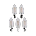 Paulmann filament lamp candle set of 5 E14 5W 470lm 4000K CRI 80-89