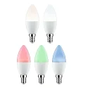 Paulmann Ampoule LED Smart WIFI RGBW contrôlable par ZigBee E14 5W 470lm 2200-6500K CRI 80-89 gradable