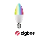 Paulmann Ampoule LED Smart WIFI RGBW contrôlable par ZigBee E14 5W 470lm 2200-6500K CRI 80-89 gradable