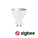 Ampoule LED Smart WIFI RGBW contrôlable par ZigBee GU10 4,8W 350lm 2200-6500K 38° CRI 80-89 gradable