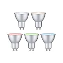 Paulmann Ampoule LED Smart WIFI RGBW contrôlable par ZigBee GU10 4,8W 350lm 2200-6500K 38° CRI 80-89 gradable