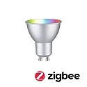 Paulmann Ampoule LED Smart WIFI RGBW contrôlable par ZigBee GU10 4,8W 350lm 2200-6500K 38° CRI 80-89 gradable