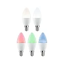 Paulmann Ampoule LED Smart WIFI RGBW lot de 3, contrôlable par ZigBee E14 5W 470lm 2200-6500K CRI 80-89 gradable