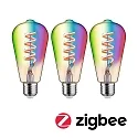 Paulmann Ampoule LED Smart WIFI RGBW contrôlable par ZigBee E27 6,3W 470lm 2200-6500K CRI 80-89 gradable