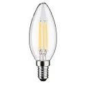 Paulmann Ampoule à filament forme bougie ECO-LINE CANDLE commutable P45 clair E14 4W 840lm 3000K 360° CRI >80  dégager