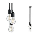 Luminaire à suspension NEORDIC KETIL 3 flammes E27 IP20, noir  gradable